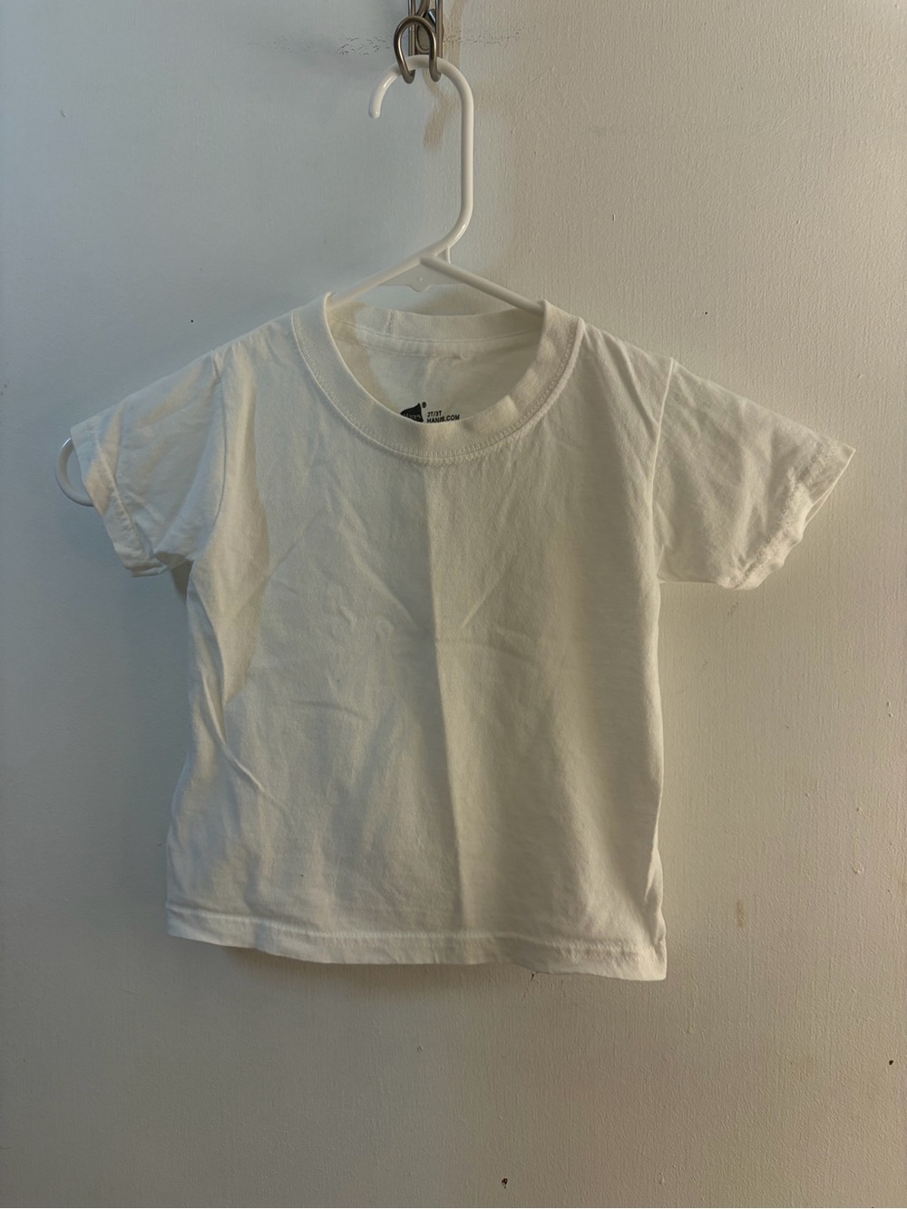 Hanes White Kids Short Sleeve Tee